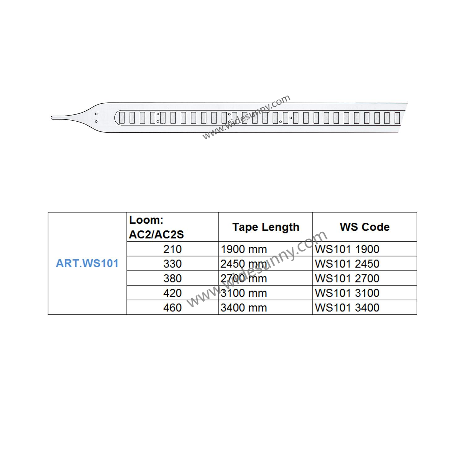 TAPE AC/AC2S(TP1) RAPIER LOOM SPARE PARTS