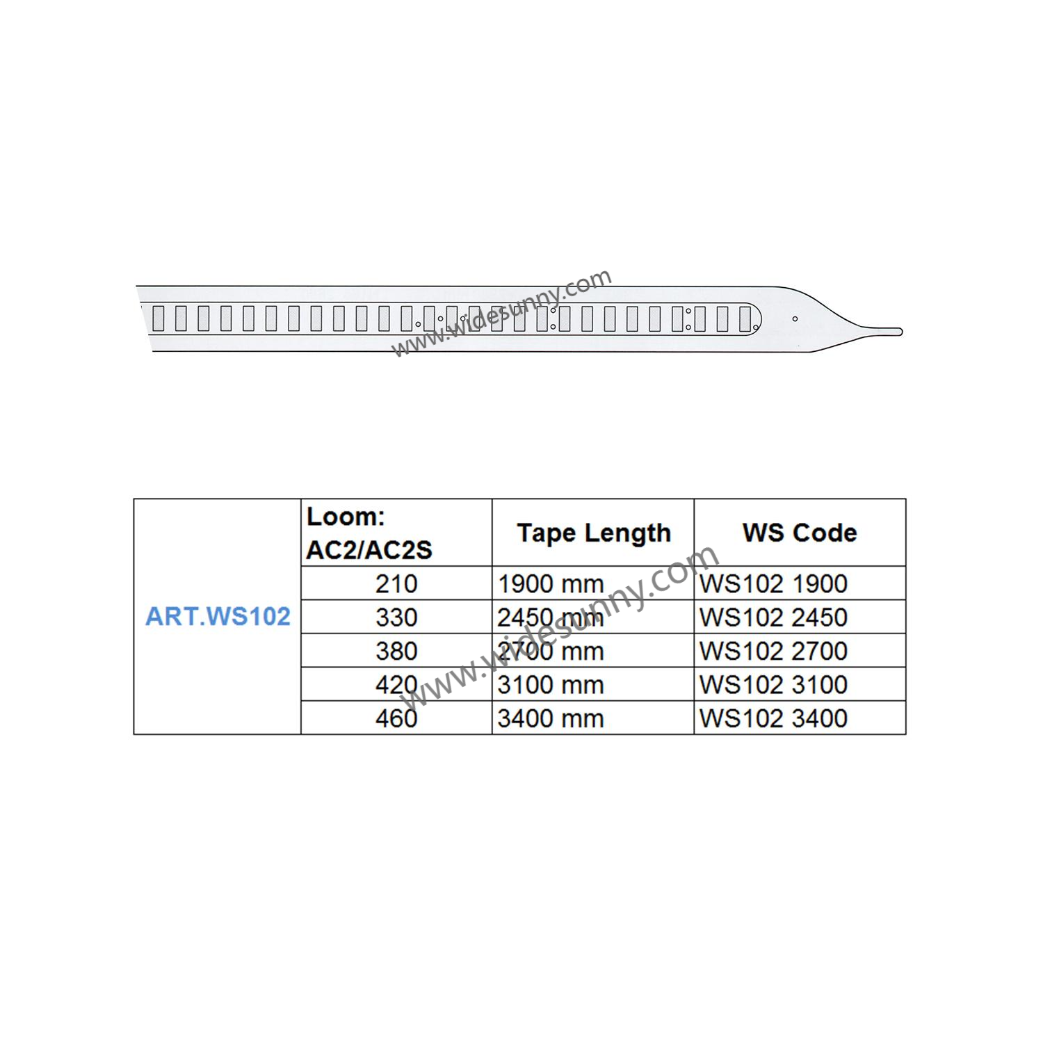 TAPE AC2/AC2S(TP1) RAPIER LOOM SPARE PARTS