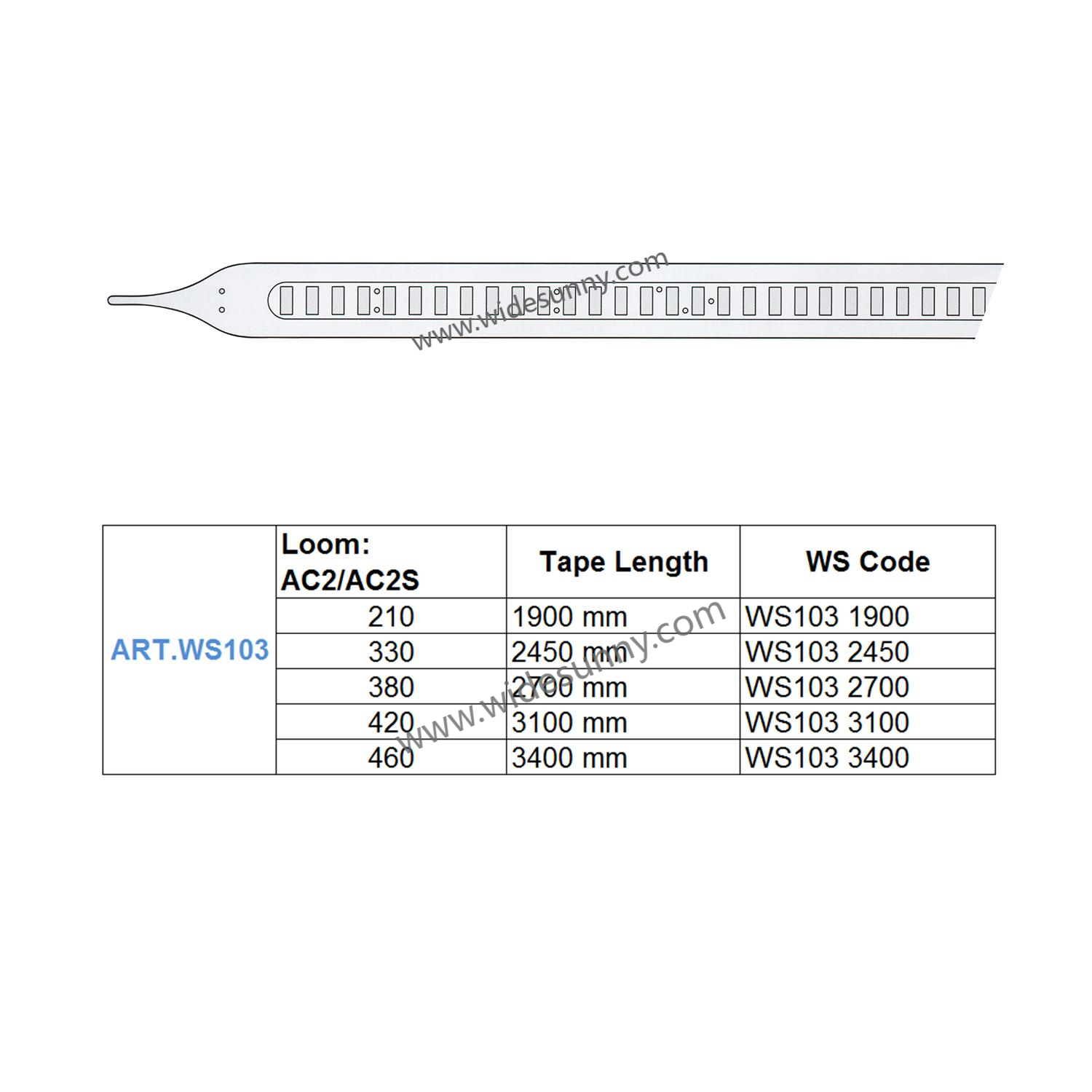 TAPE AC2/AC2S(TP2) RAPIER LOOM SPARE PARTS