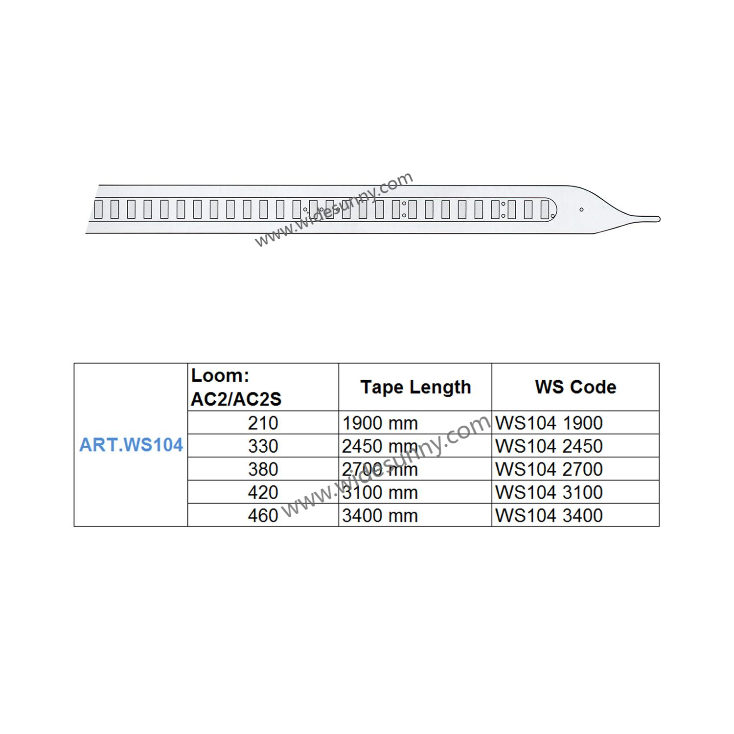 TAPE AC2/AC2S(TP2) RAPIER LOOM SPARE PARTS