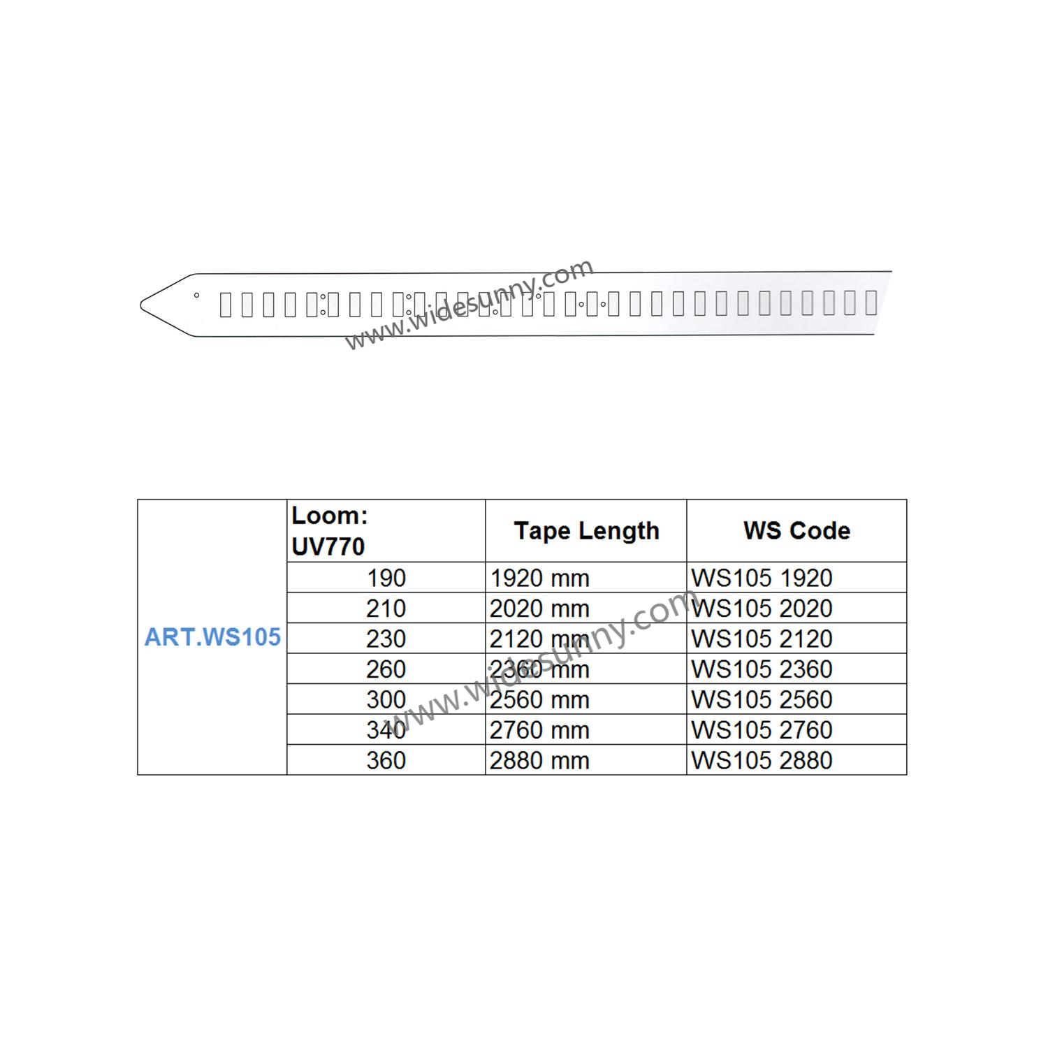 TAPE UV770 RAPIER LOOM SPARE PARTS